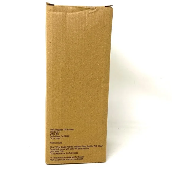 VANS Tall Tumbler Family Exclusive White Black Check Stainless Steel VN000CEFN0A - Picture 5 of 6